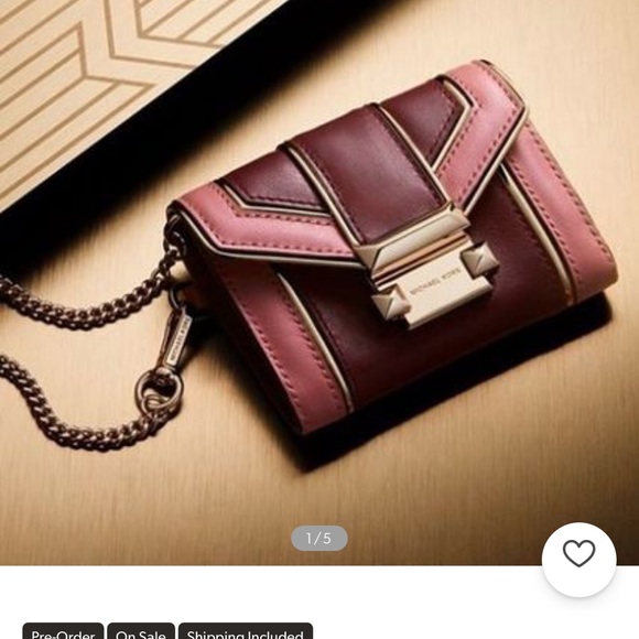 NWT MICHAEL KORS Whitney Oxblood Leather Wallet - Picture 7 of 13